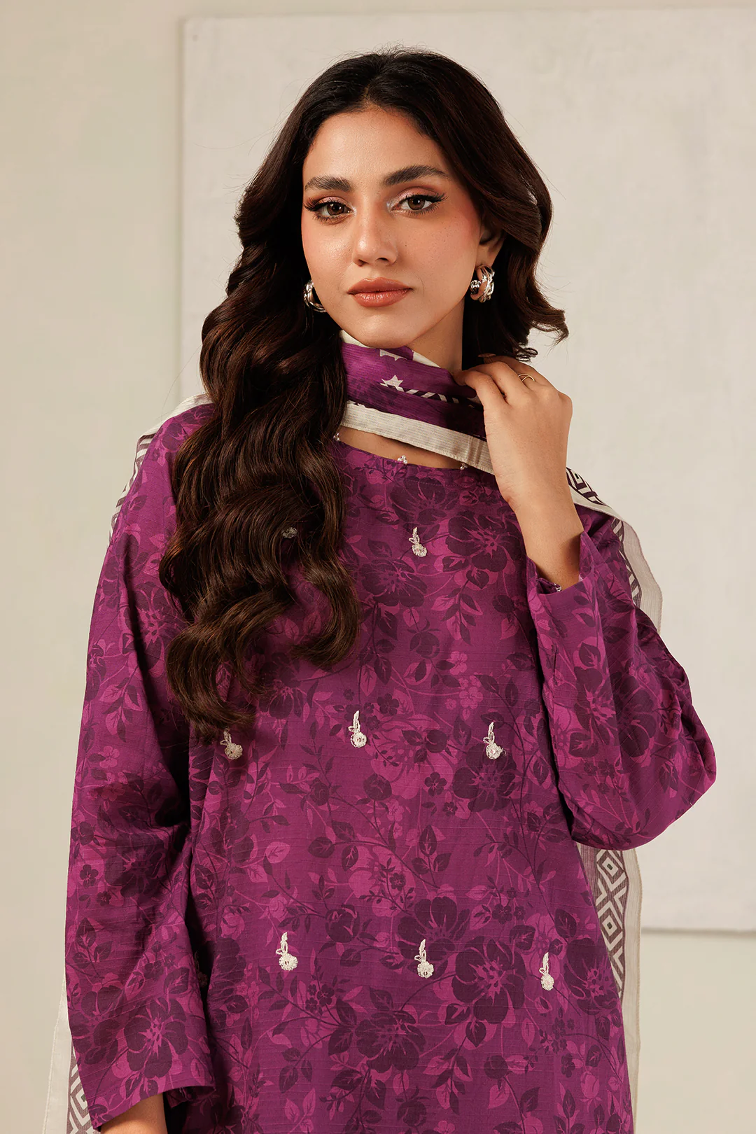 Embroidered Kurta Dupatta Trouser - 2261 - Image 5