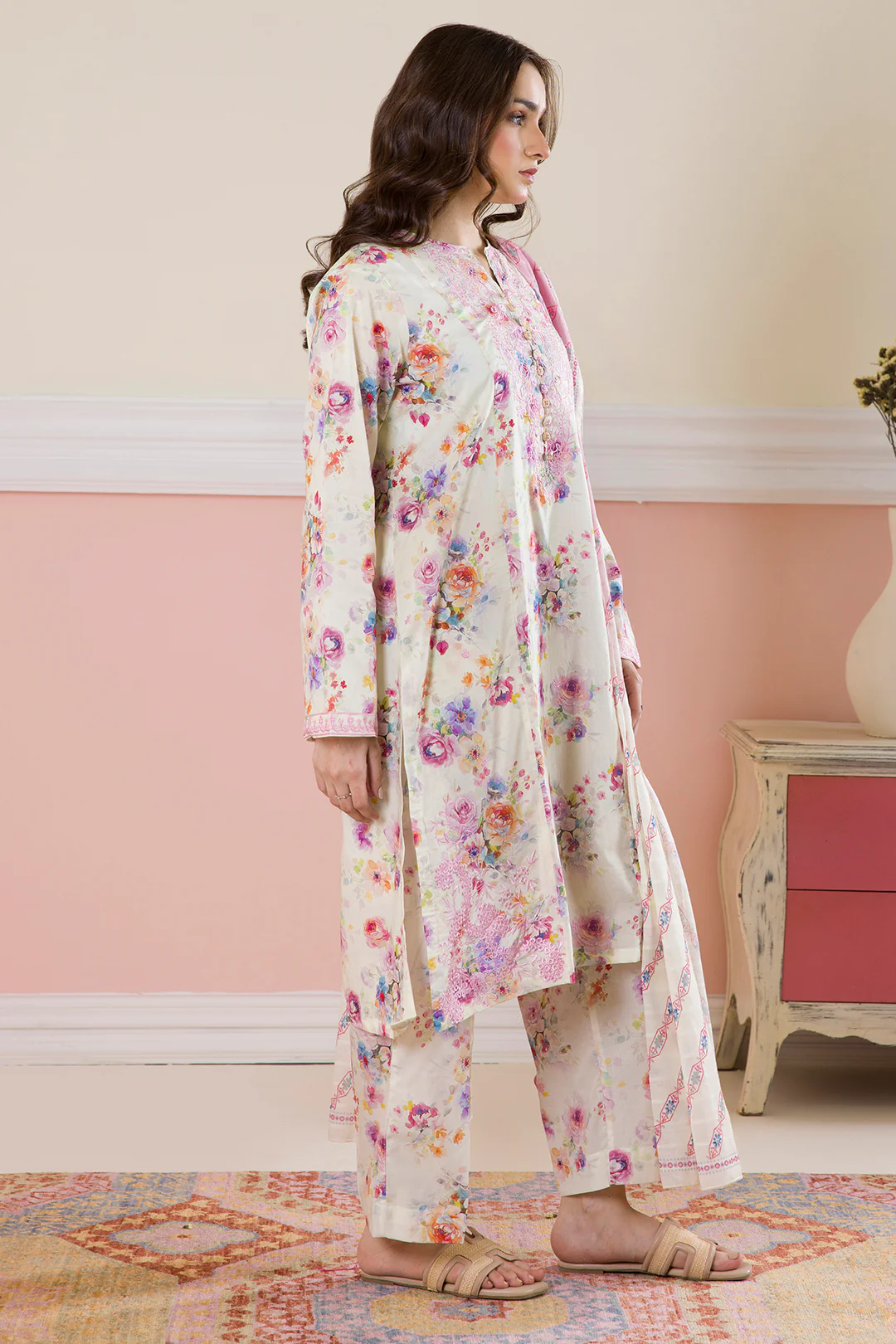 Embroidered Kurta Dupatta Trouser - 2262 - Image 8