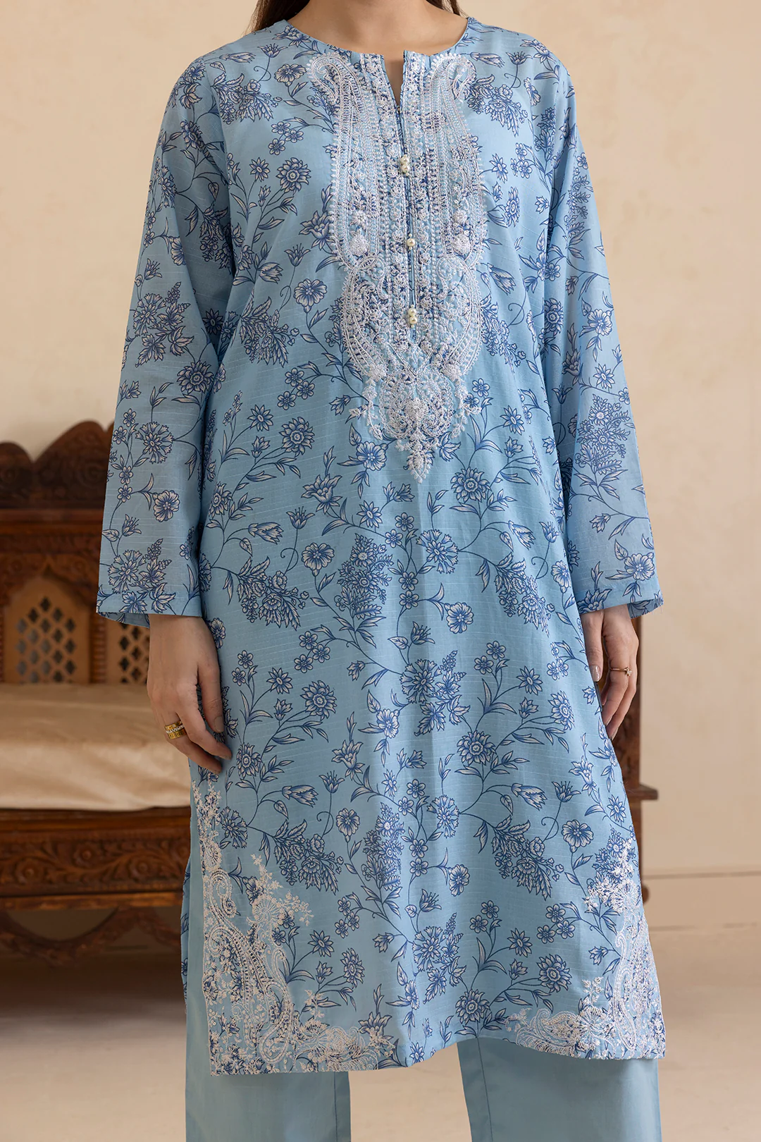 Embroidered Kurta Dupatta Trouser - 2265 - Image 5