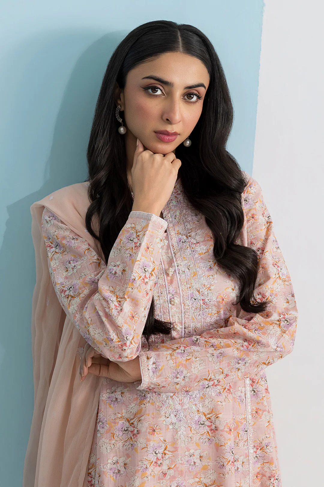 Embroidered Kurta Dupatta Trouser - 2504 - Image 4