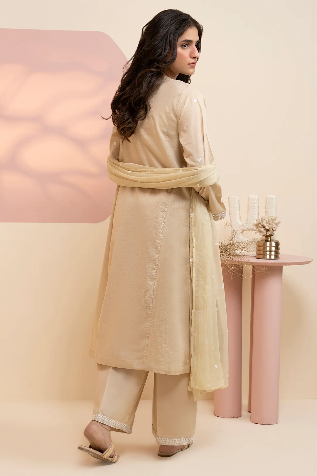 Embroidered Kurta Dupatta Trouser - 2505 - Image 3