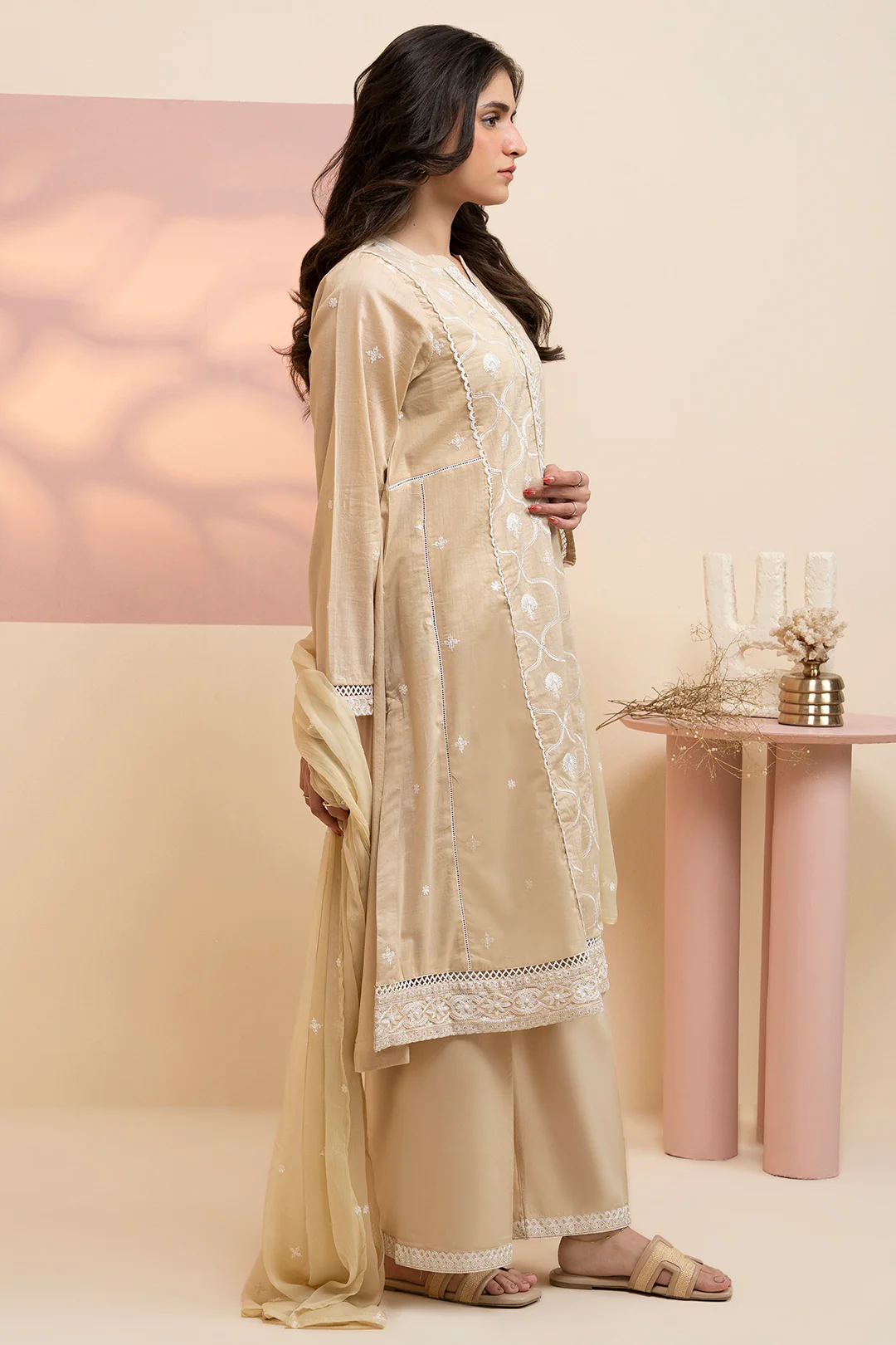 Embroidered Kurta Dupatta Trouser - 2505 - Image 6