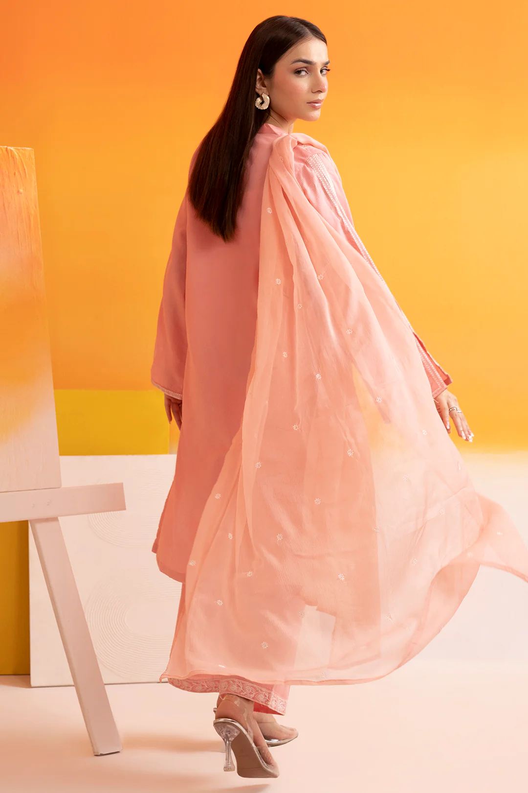 Embroidered Kurta Dupatta Trouser - 2523 - Image 10