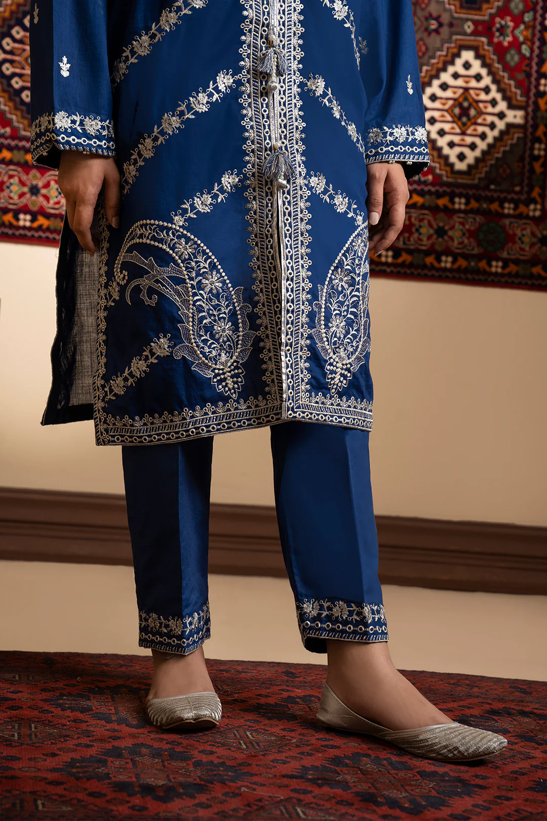 Embroidered Kurta Dupatta Trouser - 2524 - Image 10