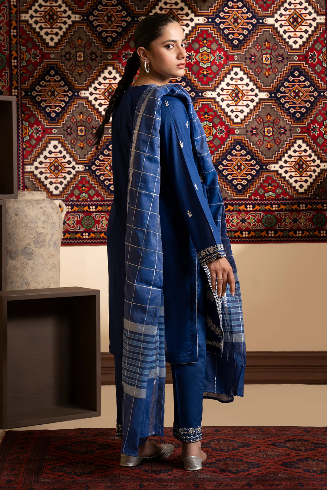 Embroidered Kurta Dupatta Trouser - 2524 - Image 11