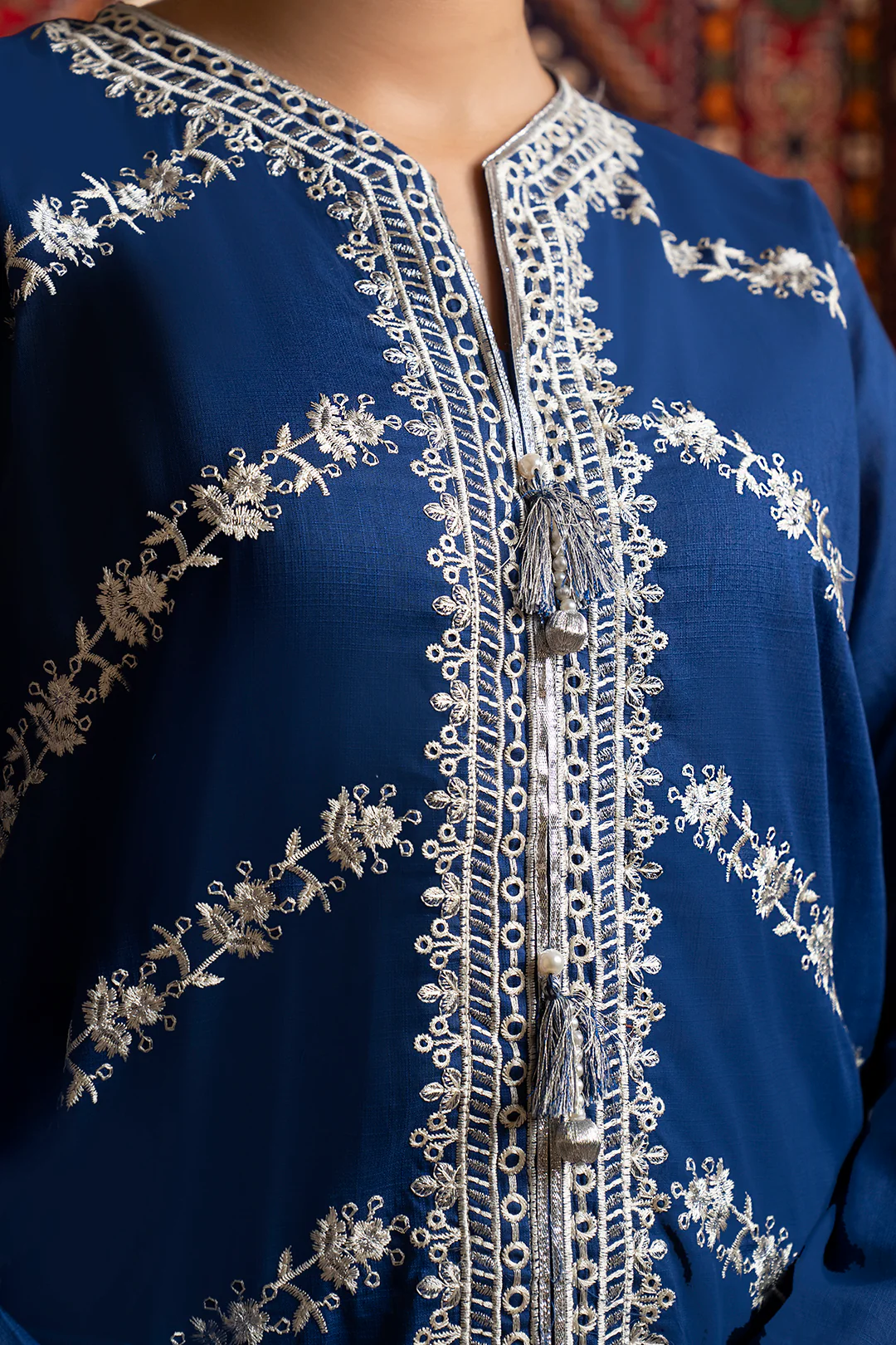 Embroidered Kurta Dupatta Trouser - 2524 - Image 7