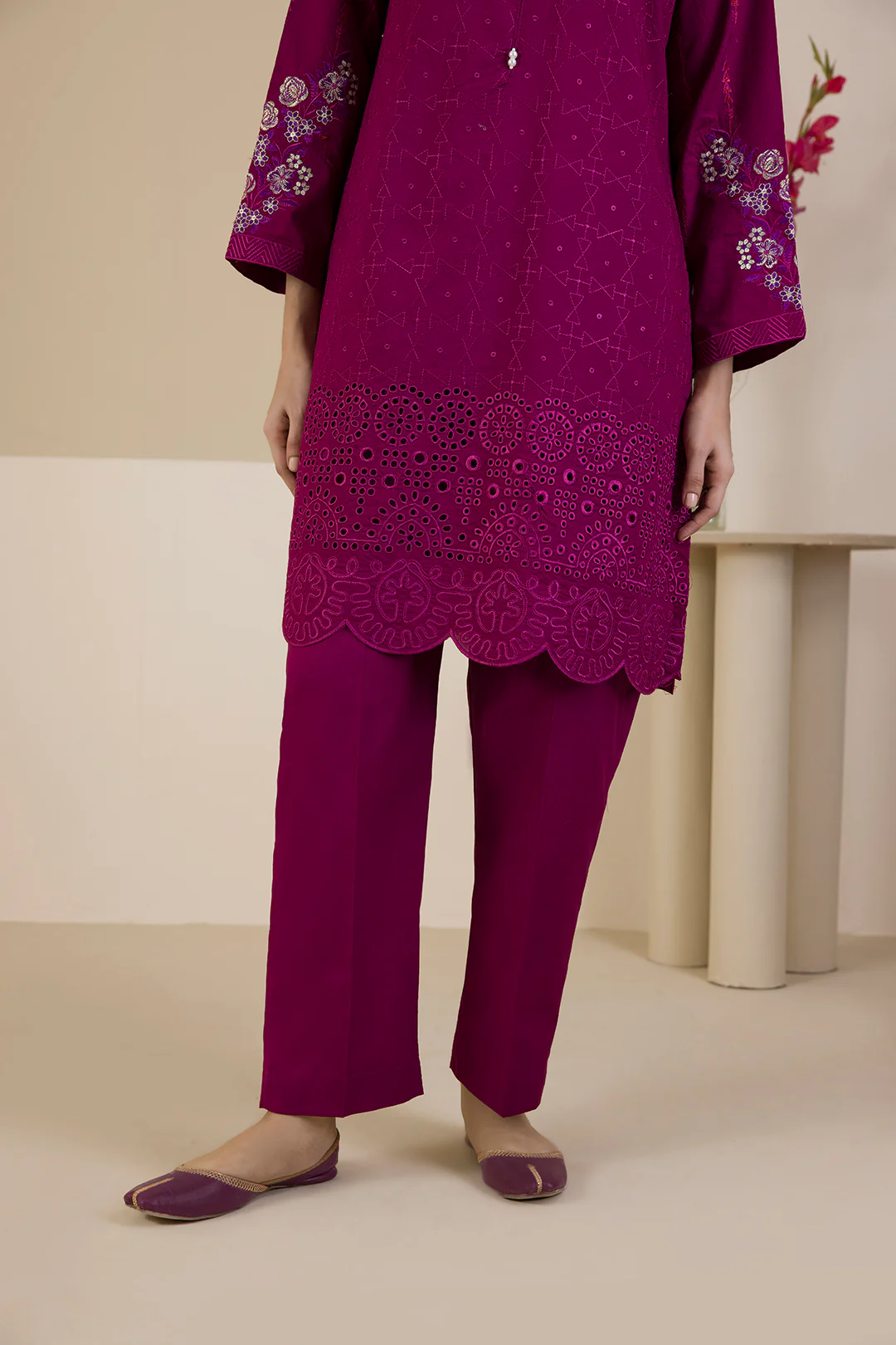 Embroidered Kurta Dupatta Trouser - 2525 - Image 11