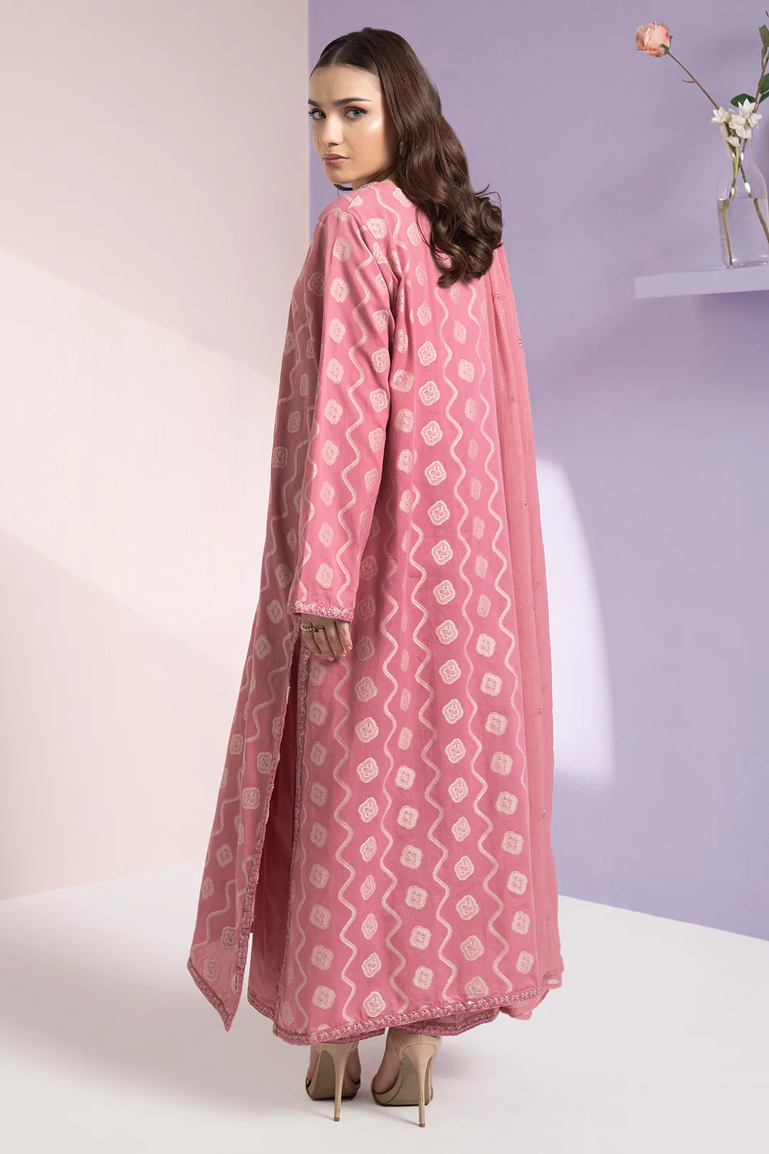 Embroidered Kurta Dupatta Trouser - 2575 - Image 5