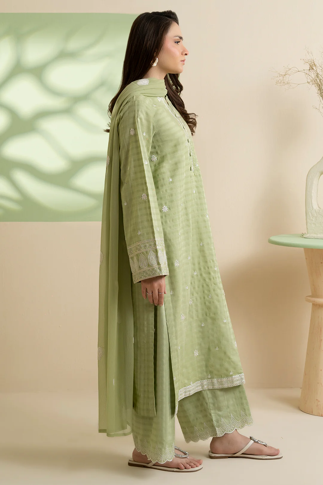 Embroidered Kurta Dupatta Trouser - 2577 - Image 3