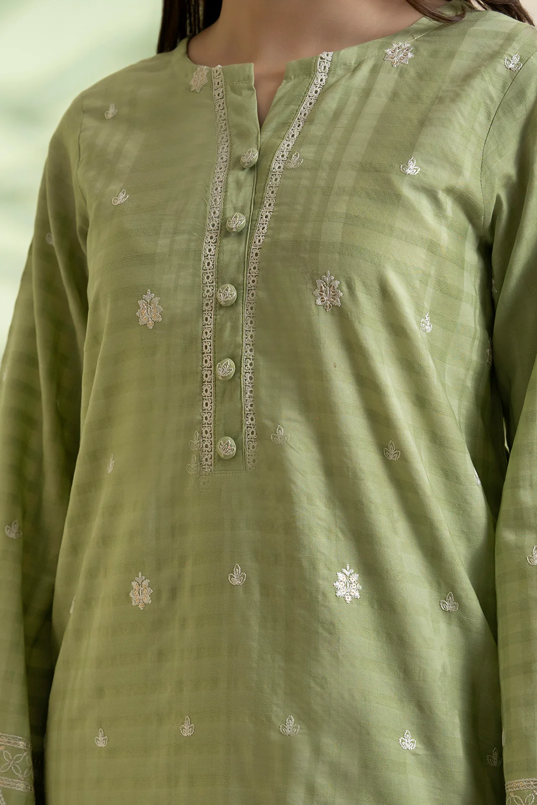 Embroidered Kurta Dupatta Trouser - 2577 - Image 5