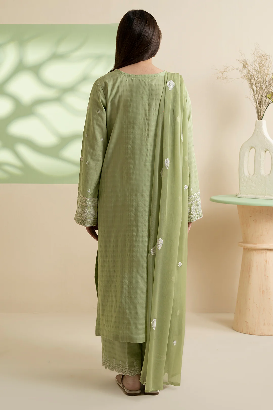 Embroidered Kurta Dupatta Trouser - 2577 - Image 7