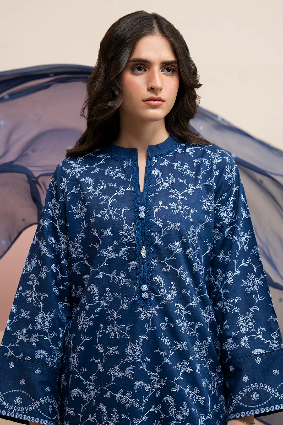 Embroidered Kurta Dupatta Trouser - 2584 - Image 3