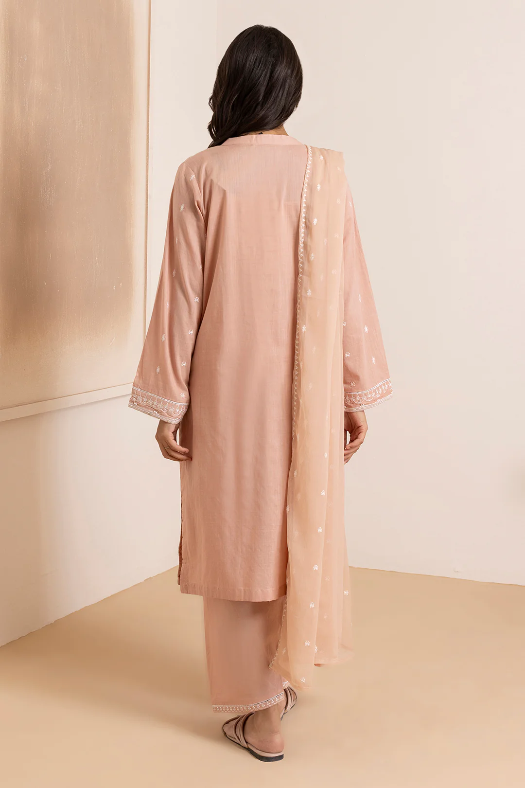 Embroidered Kurta Dupatta Trouser - 2585 - Image 9