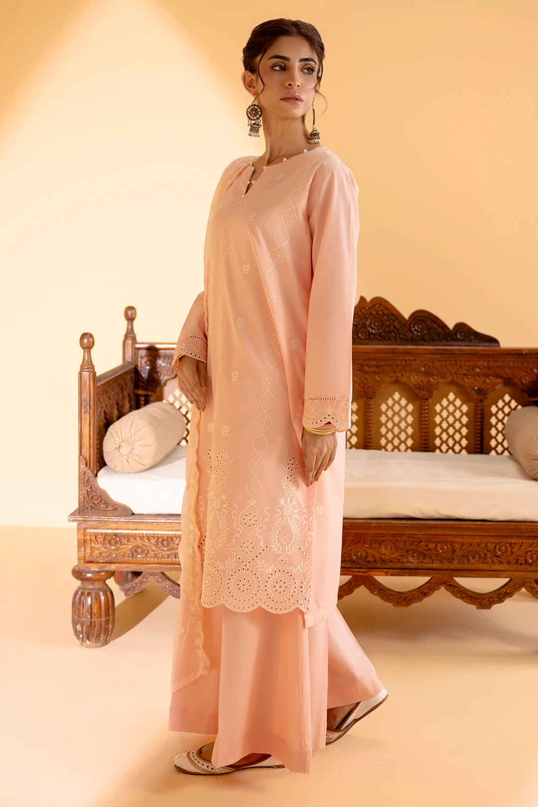 Embroidered Kurta Dupatta Trouser - 2604 - Image 5