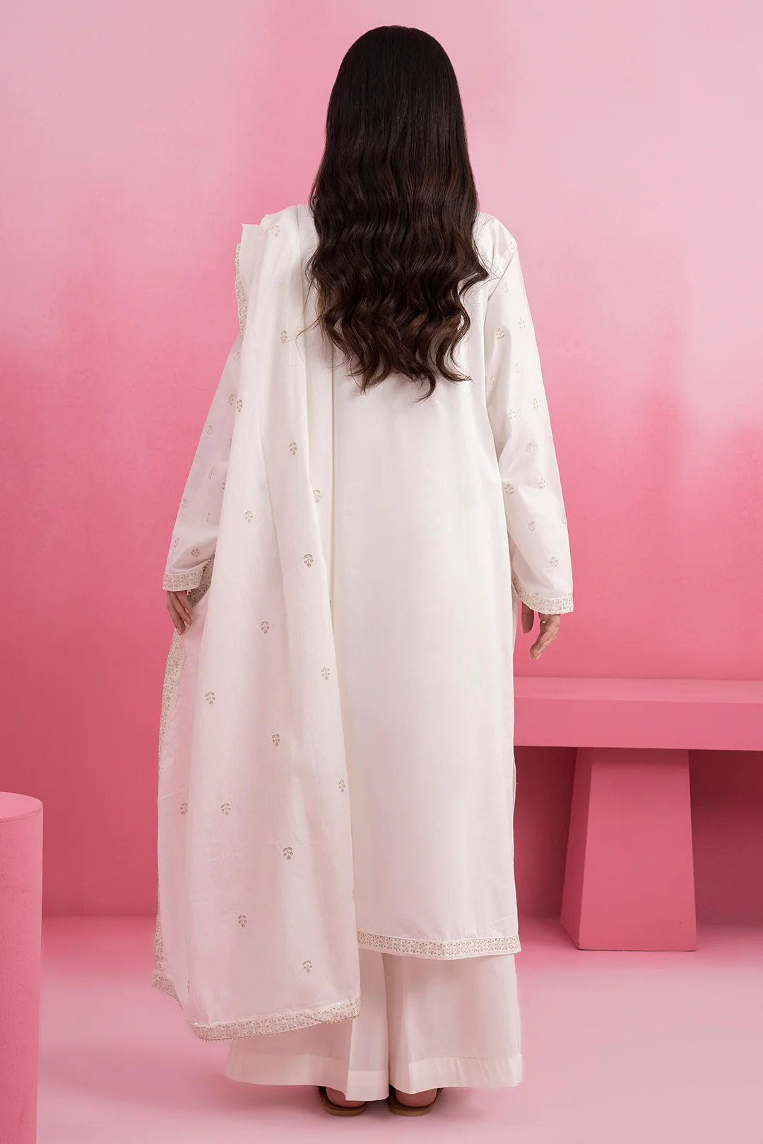 Embroidered Kurta Dupatta Trouser - 2605 - Image 7