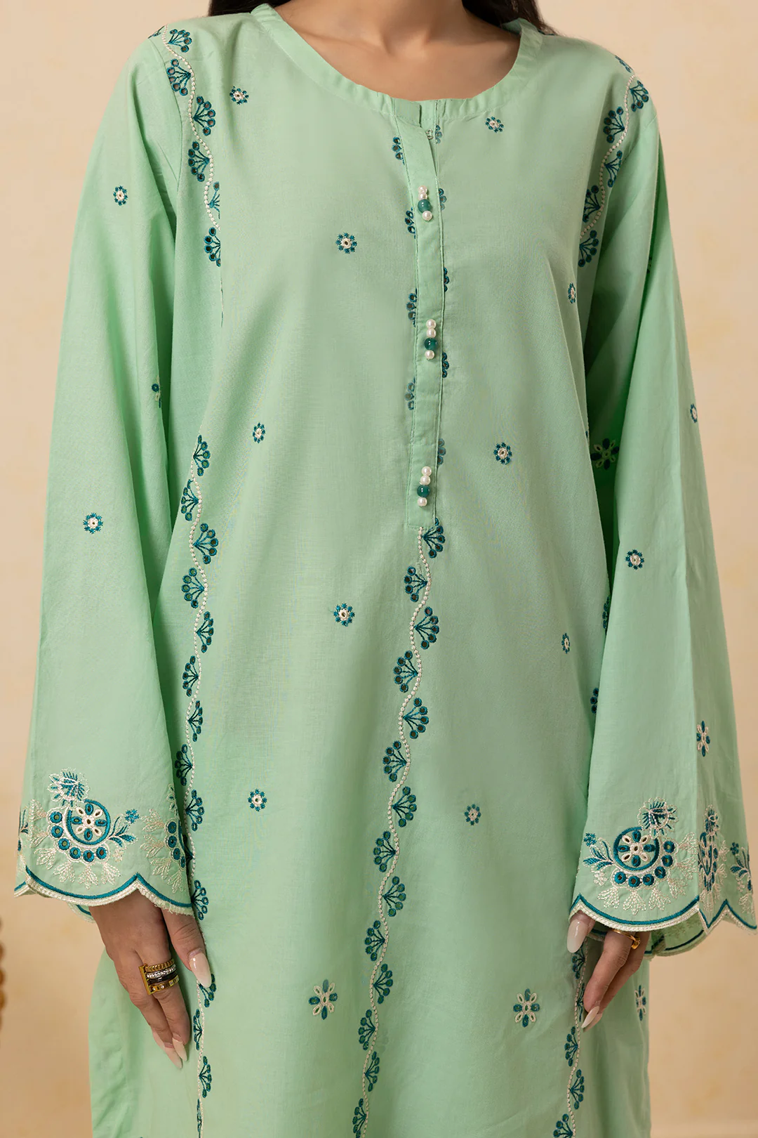 Embroidered Kurta Dupatta Trouser - 2610 - Image 7
