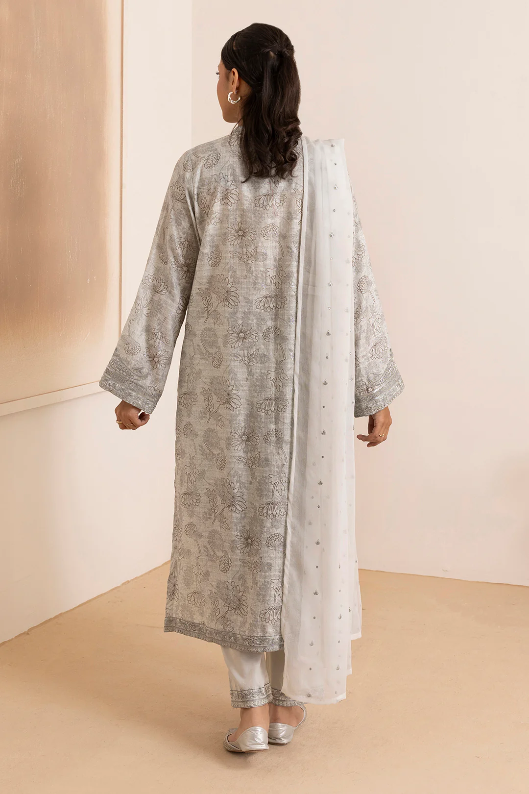 Embroidered Kurta Dupatta Trouser - 2636 - Image 8