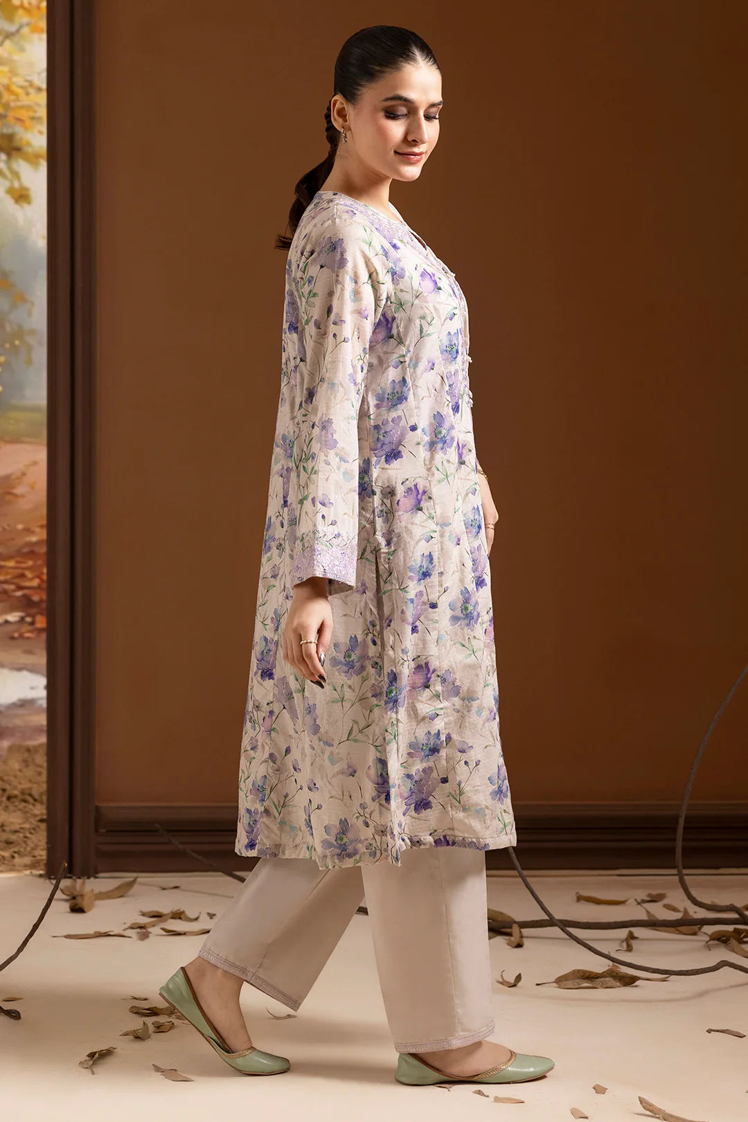 Embroidered Kurta Dupatta Trouser - 2639 - Image 8