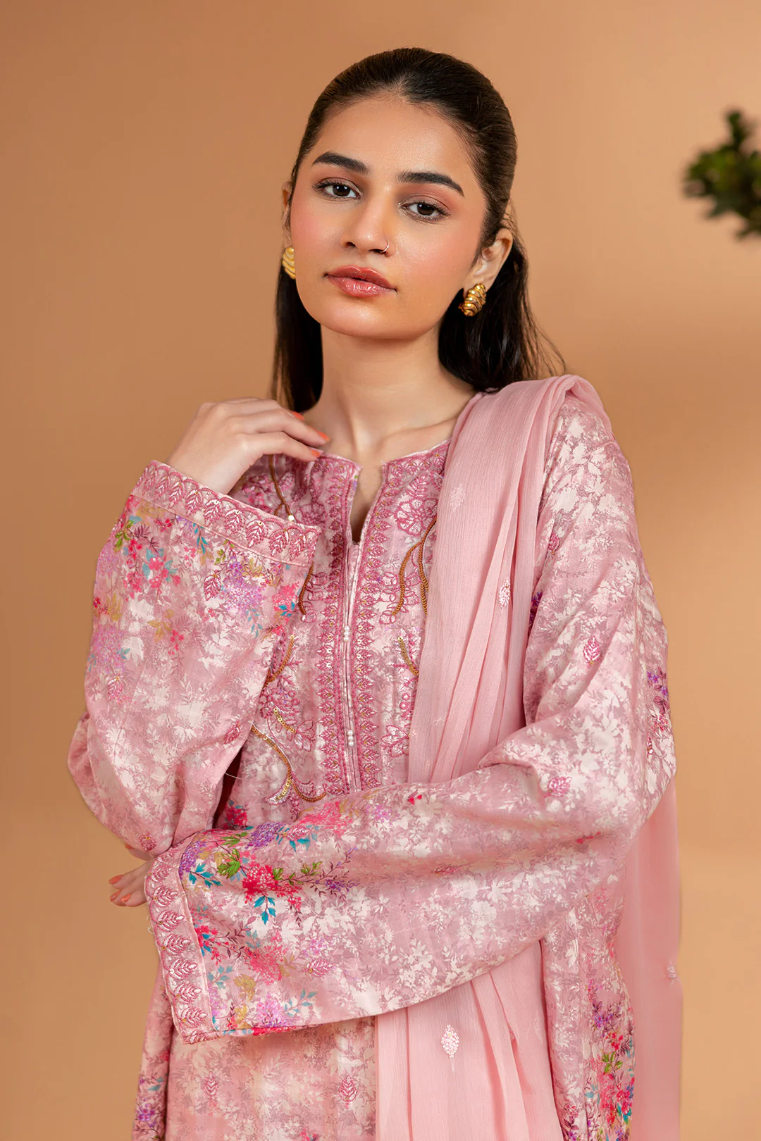 Embroidered Kurta Dupatta Trouser - 2642 - Image 2