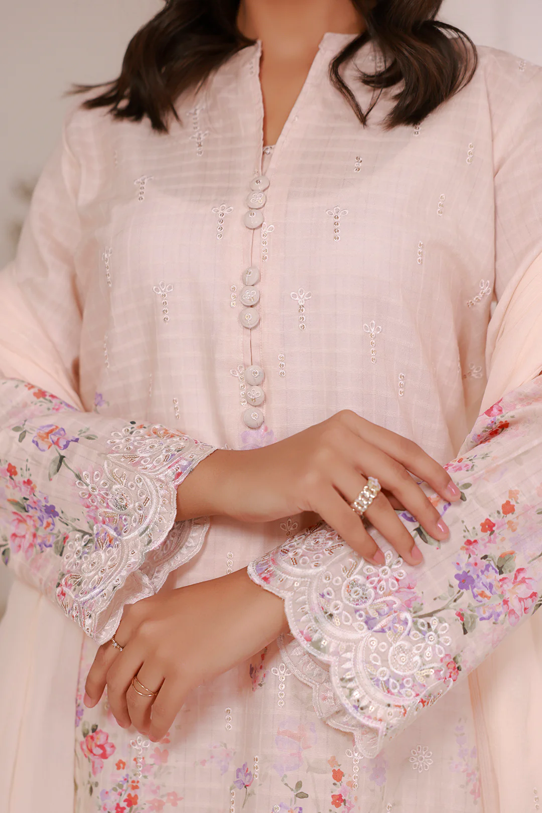 Embroidered Kurta Dupatta Trouser - 2643 - Image 5