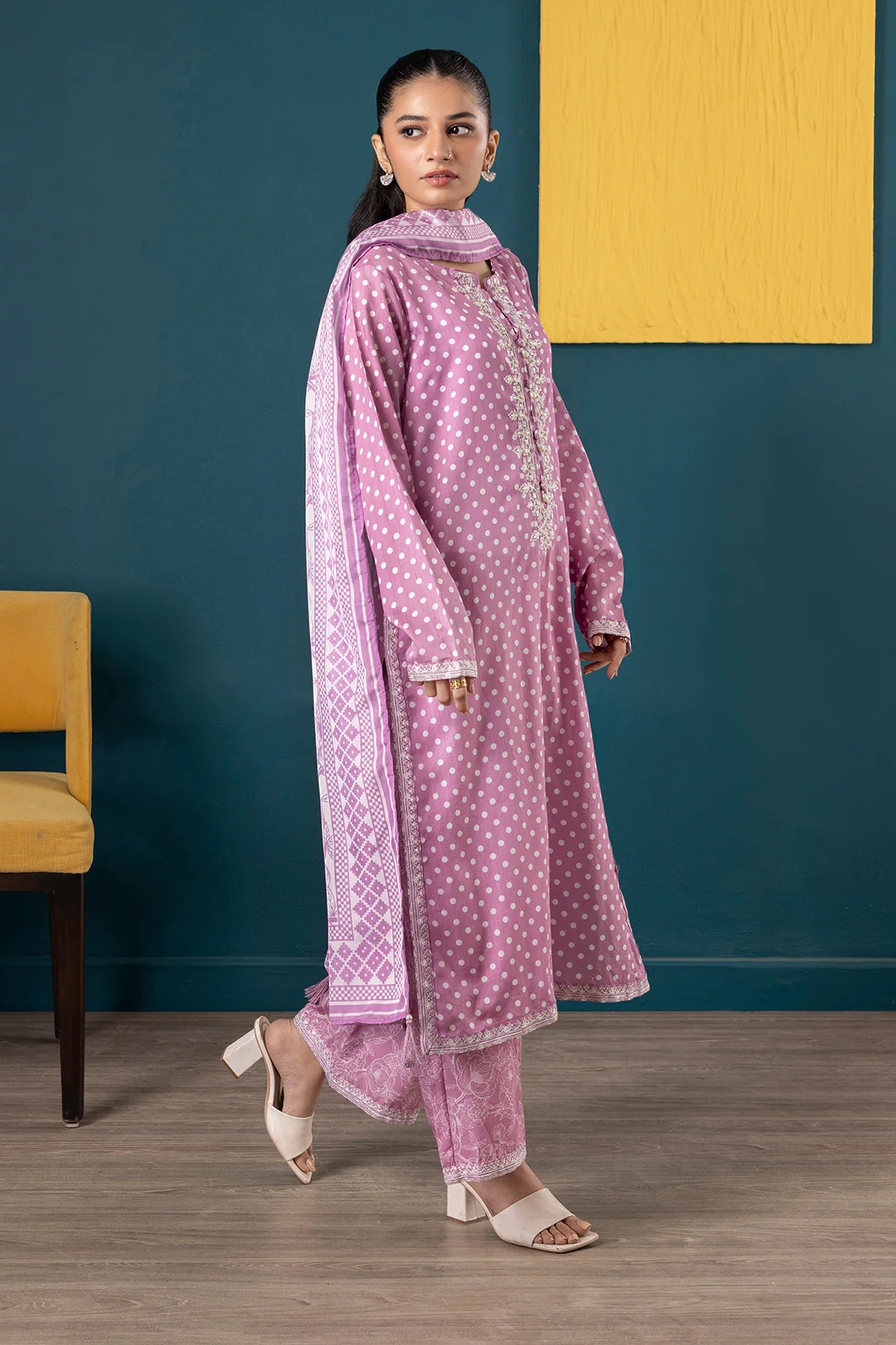 Embroidered Kurta Dupatta Trouser - 2645 - Image 11