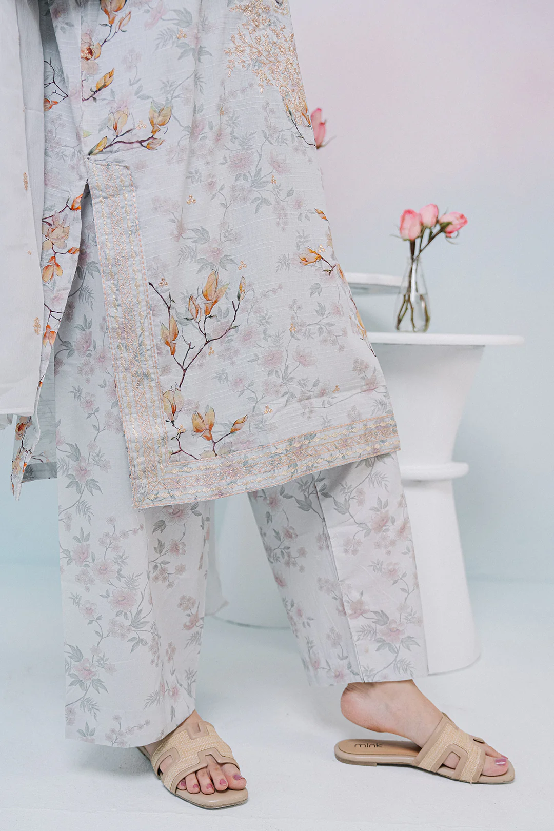 Embroidered Kurta Dupatta Trouser - 2646 - Image 7