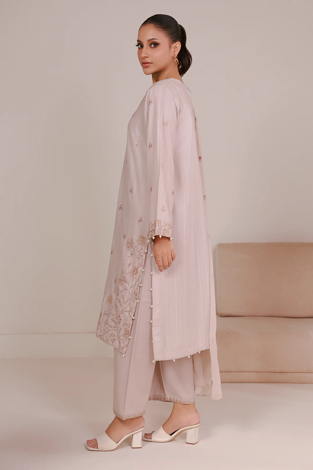 Embroidered Kurta Dupatta Trouser - 2647 - Image 3