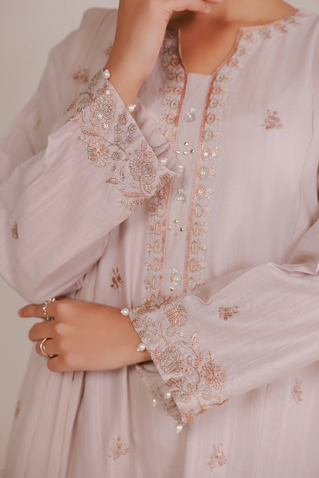 Embroidered Kurta Dupatta Trouser - 2647 - Image 5
