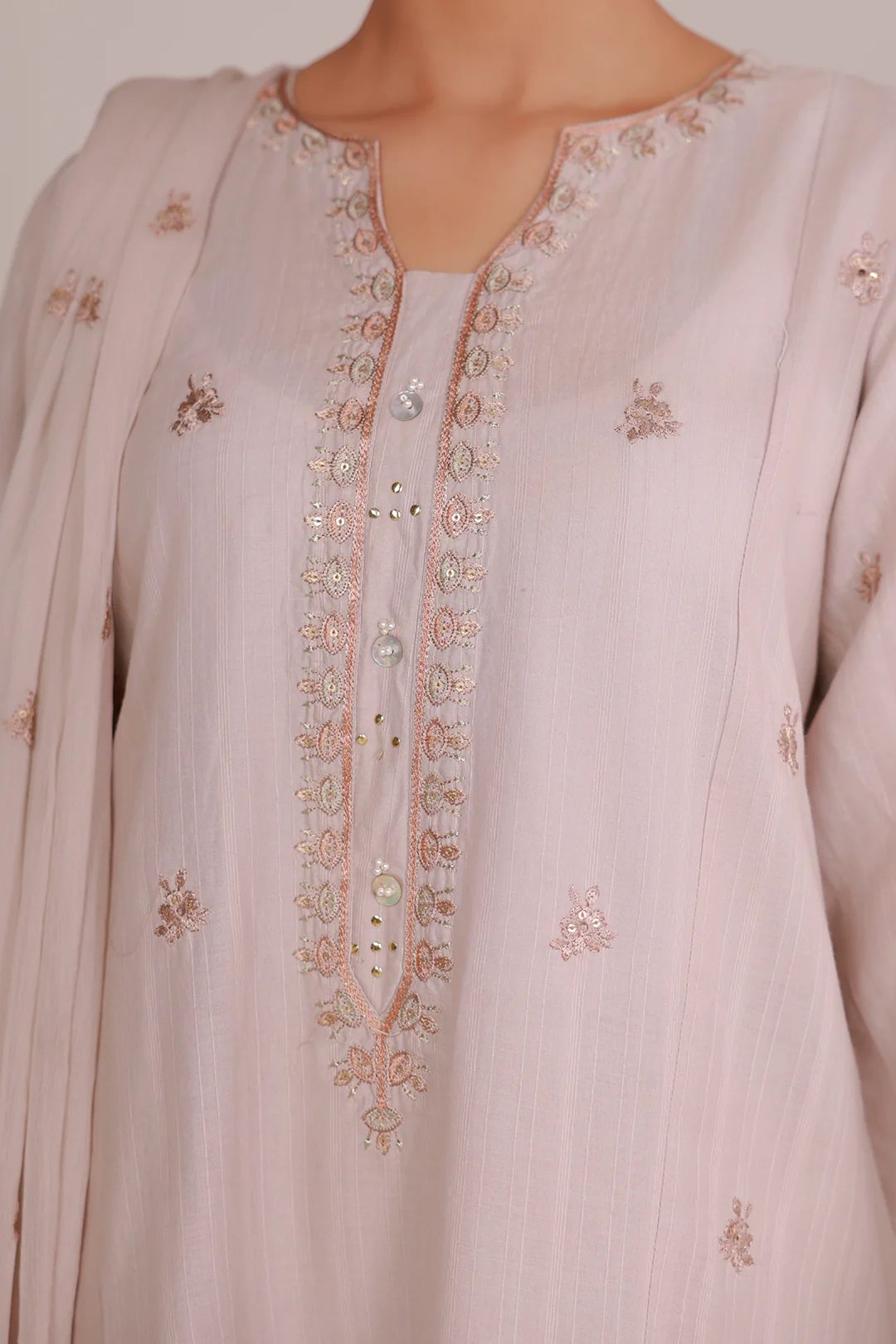 Embroidered Kurta Dupatta Trouser - 2647 - Image 6