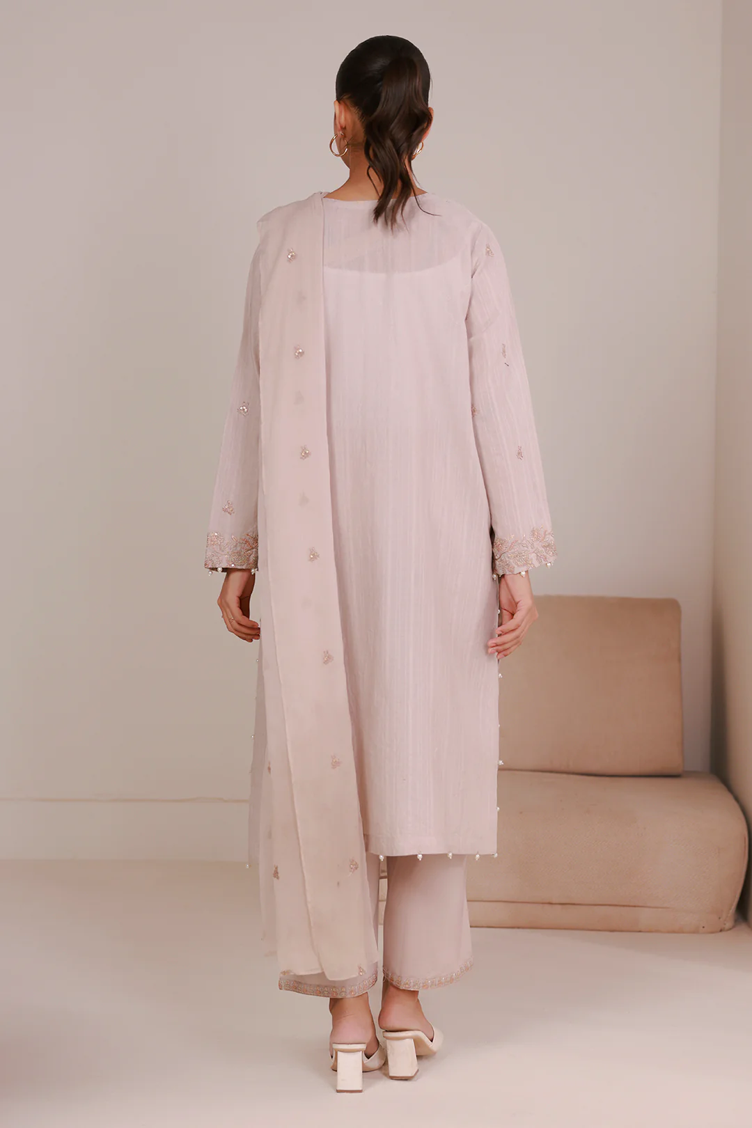 Embroidered Kurta Dupatta Trouser - 2647 - Image 8