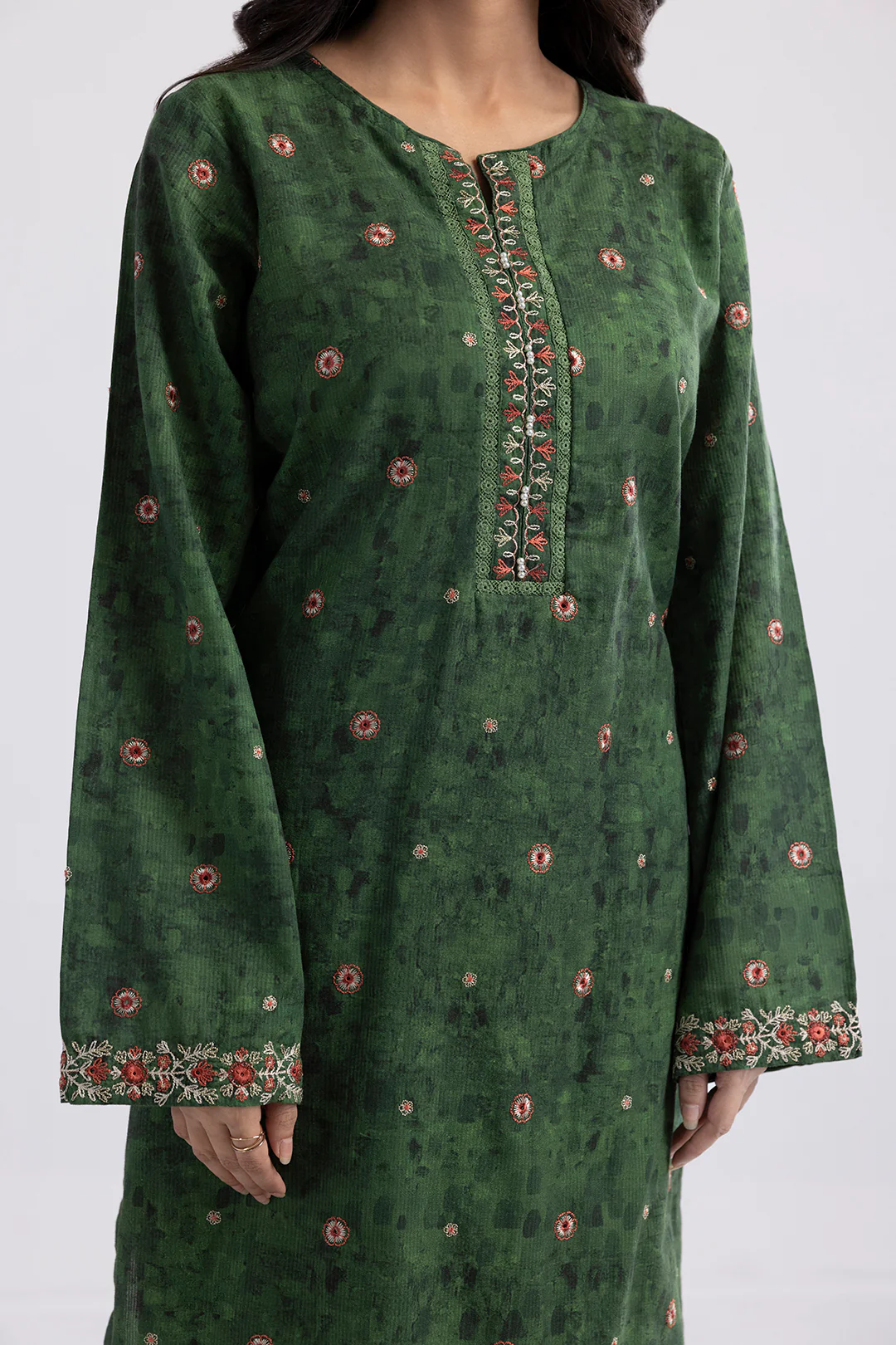 Embroidered Kurta Dupatta Trouser - 2648 - Image 3