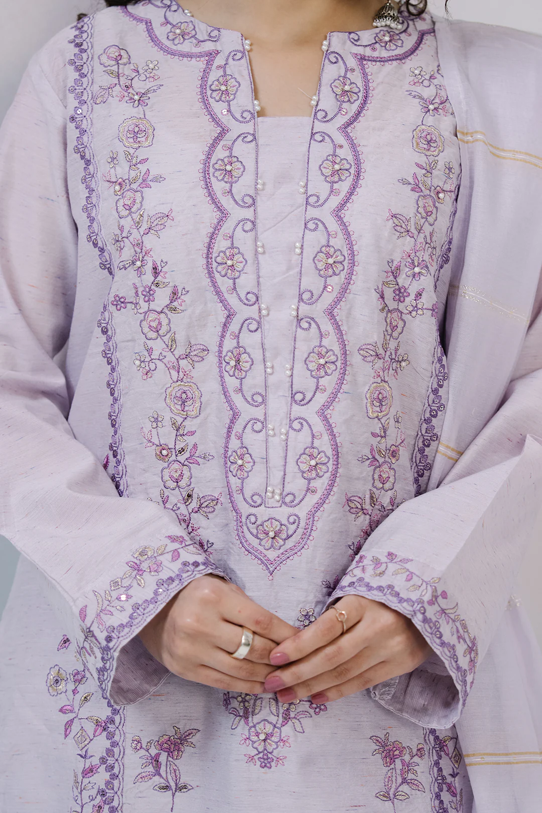 Embroidered Kurta Dupatta Trouser - 2651 - Image 5