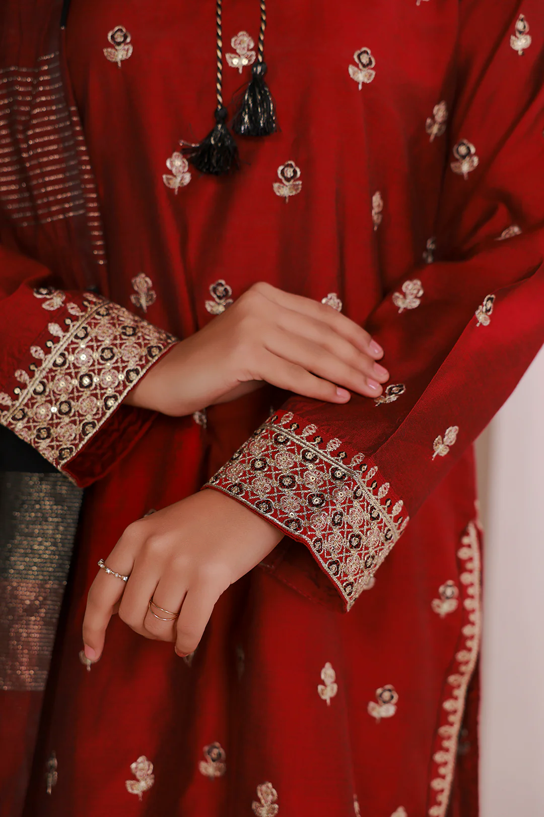 Embroidered Kurta Dupatta Trouser - 2663 - Image 5