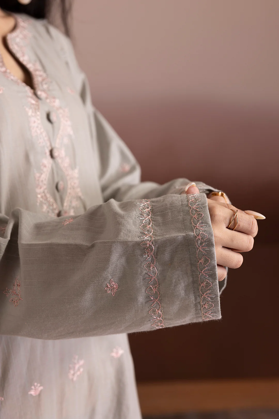 Embroidered Kurta Dupatta Trouser - 2667 - Image 5