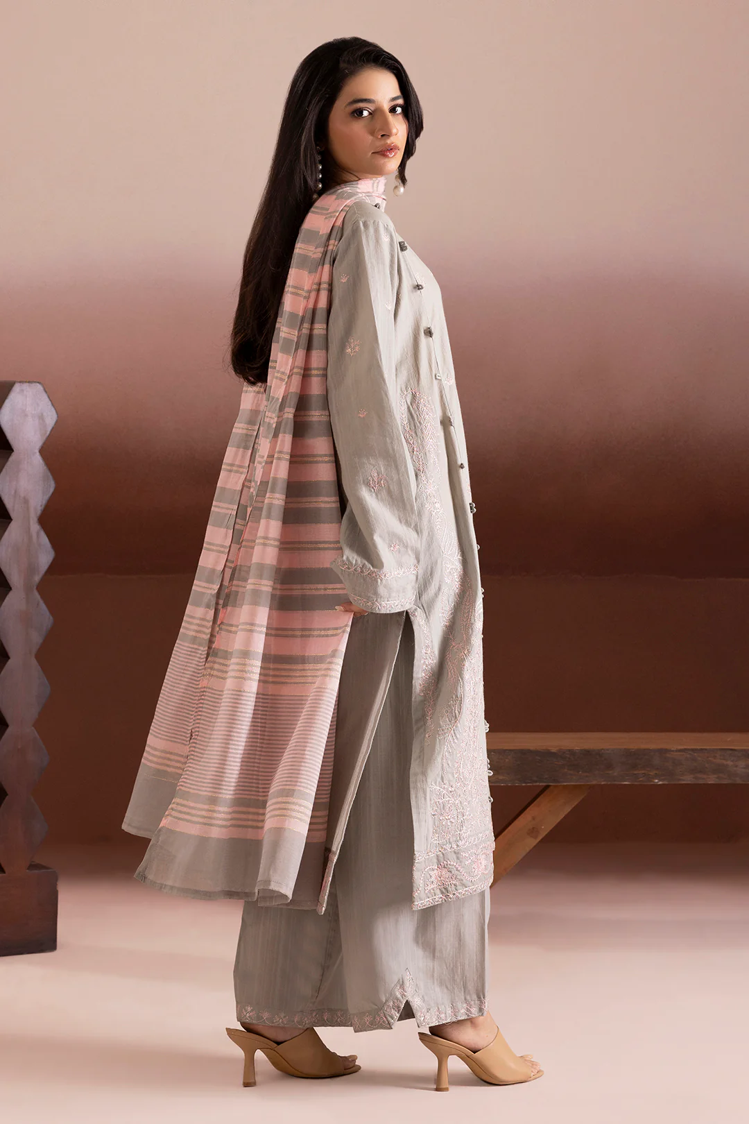 Embroidered Kurta Dupatta Trouser - 2667 - Image 6
