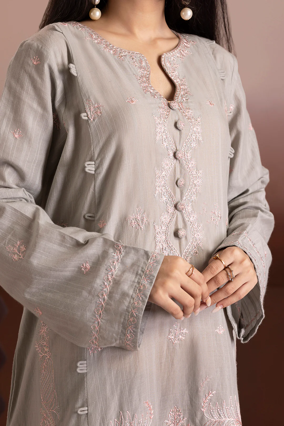 Embroidered Kurta Dupatta Trouser - 2667 - Image 7