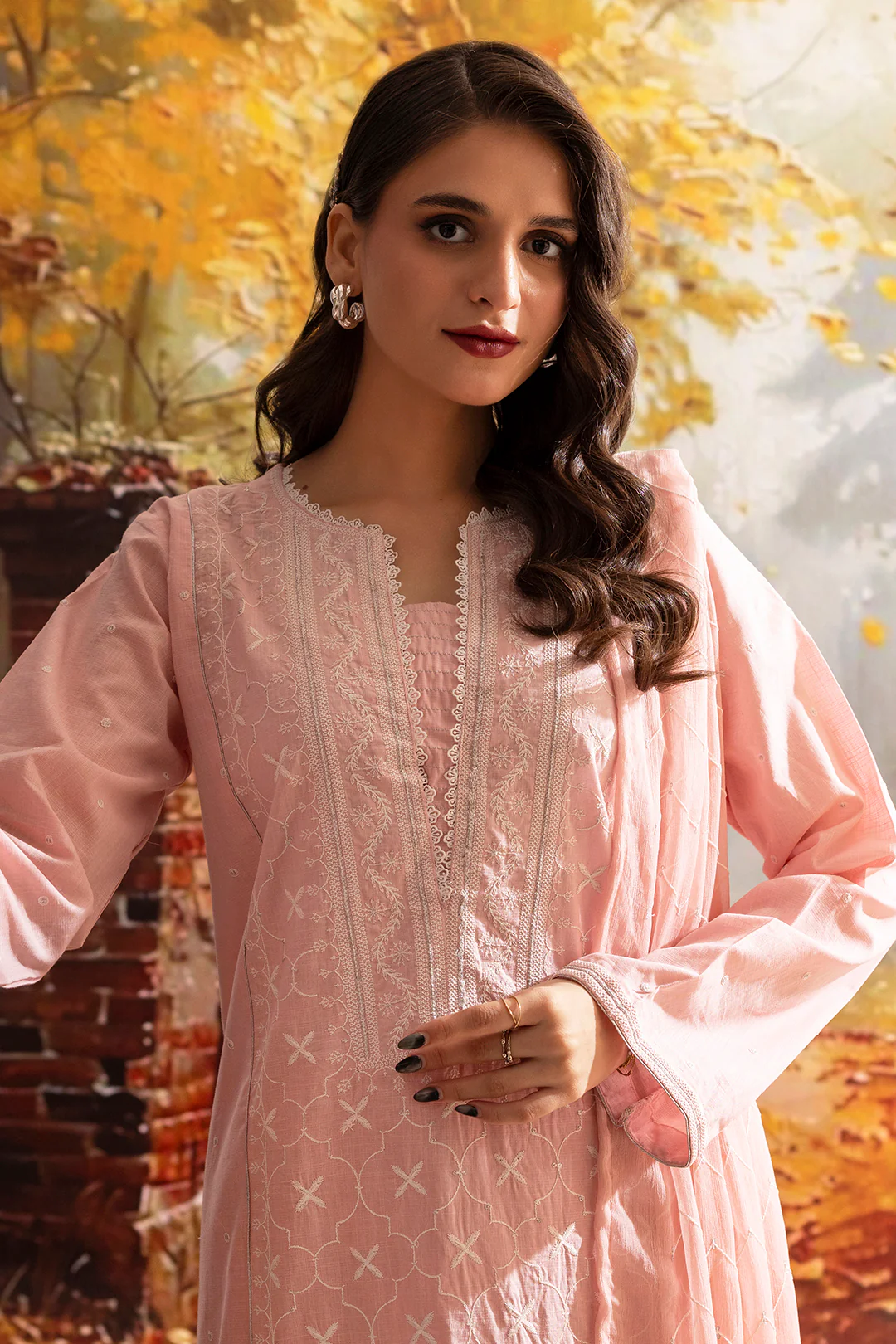 Embroidered Kurta Dupatta Trouser - 2668 - Image 4