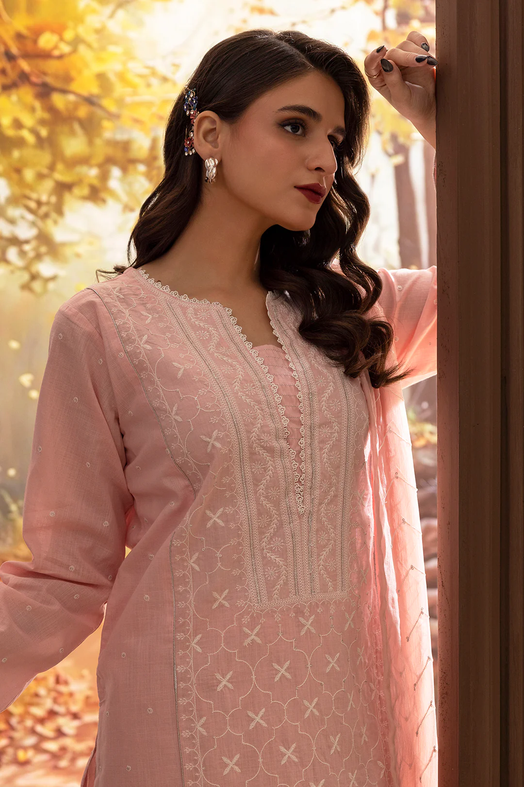 Embroidered Kurta Dupatta Trouser - 2668 - Image 6