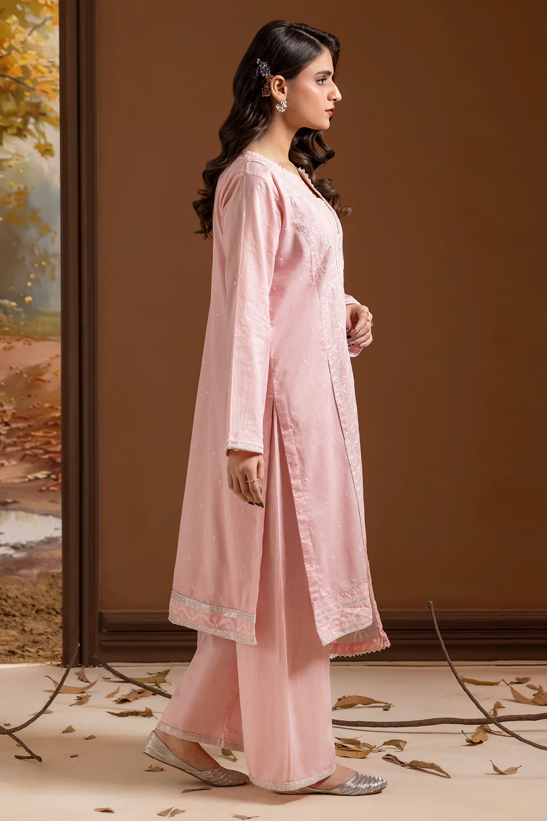 Embroidered Kurta Dupatta Trouser - 2668 - Image 7