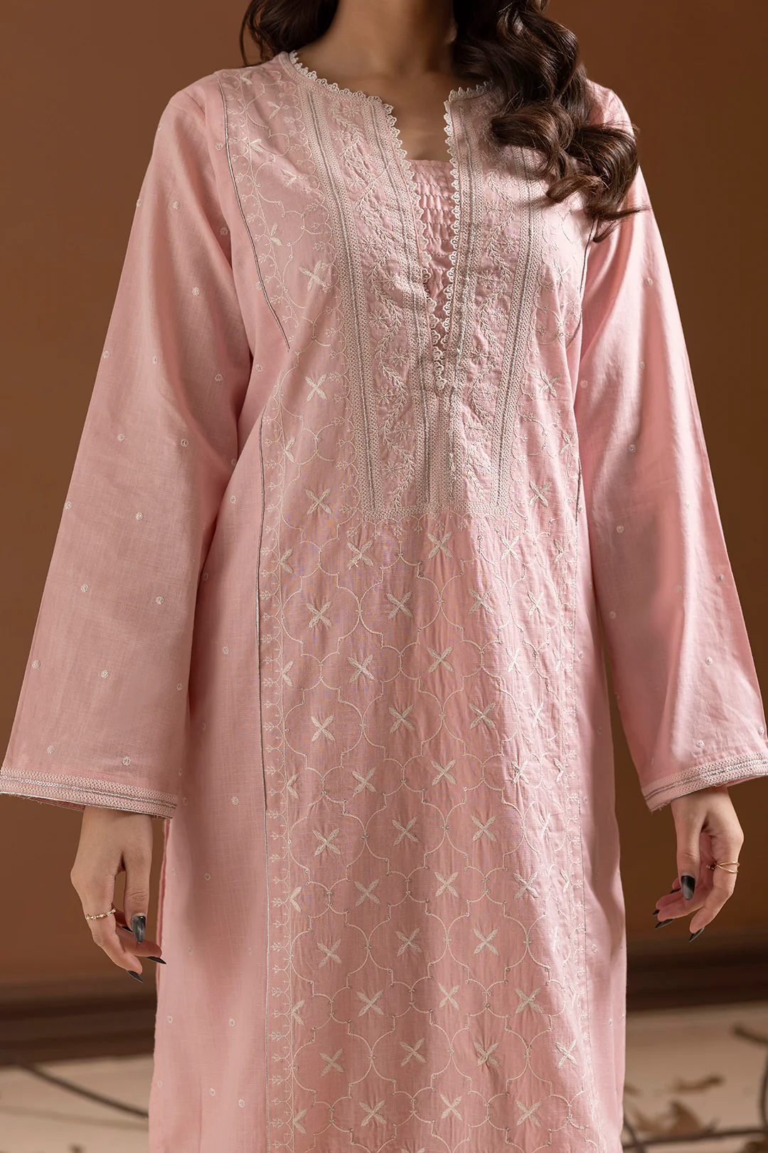 Embroidered Kurta Dupatta Trouser - 2668 - Image 9