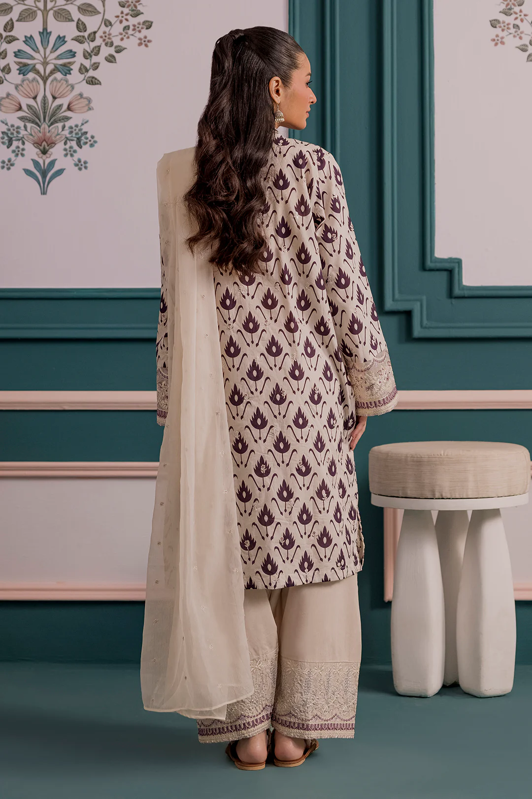 Embroidered Kurta Dupatta Trouser - 2679 - Image 7