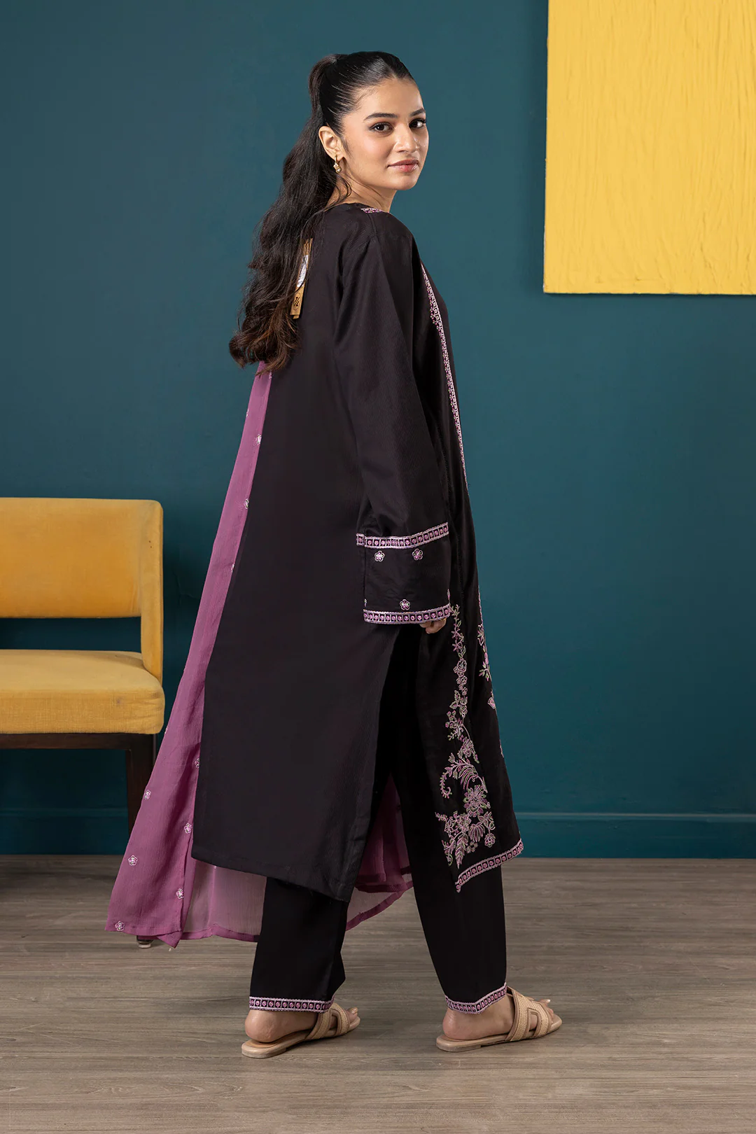 Embroidered Kurta Dupatta Trouser - 2834 - Image 6