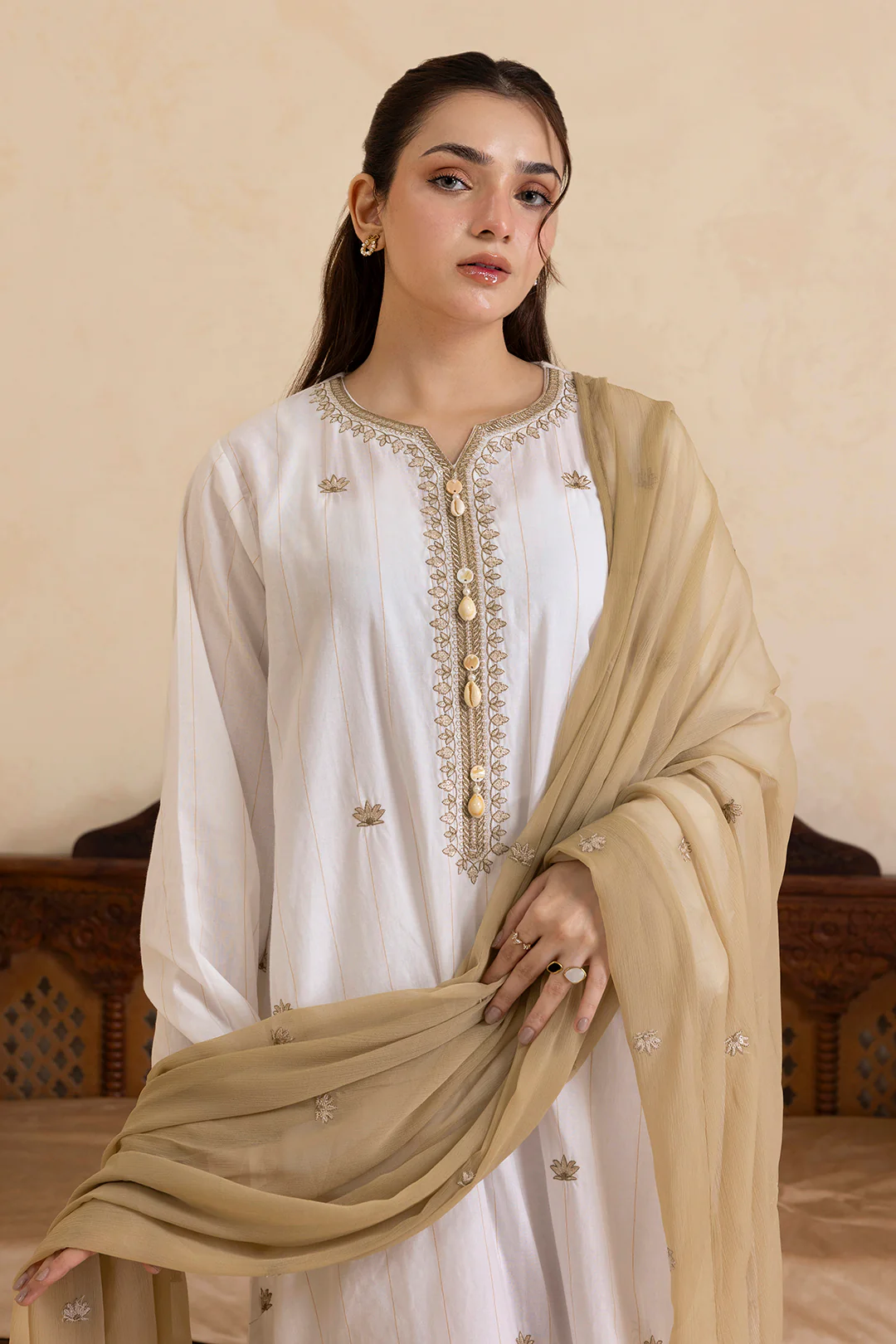 Embroidered Kurta Dupatta Trouser - 2835 - Image 2