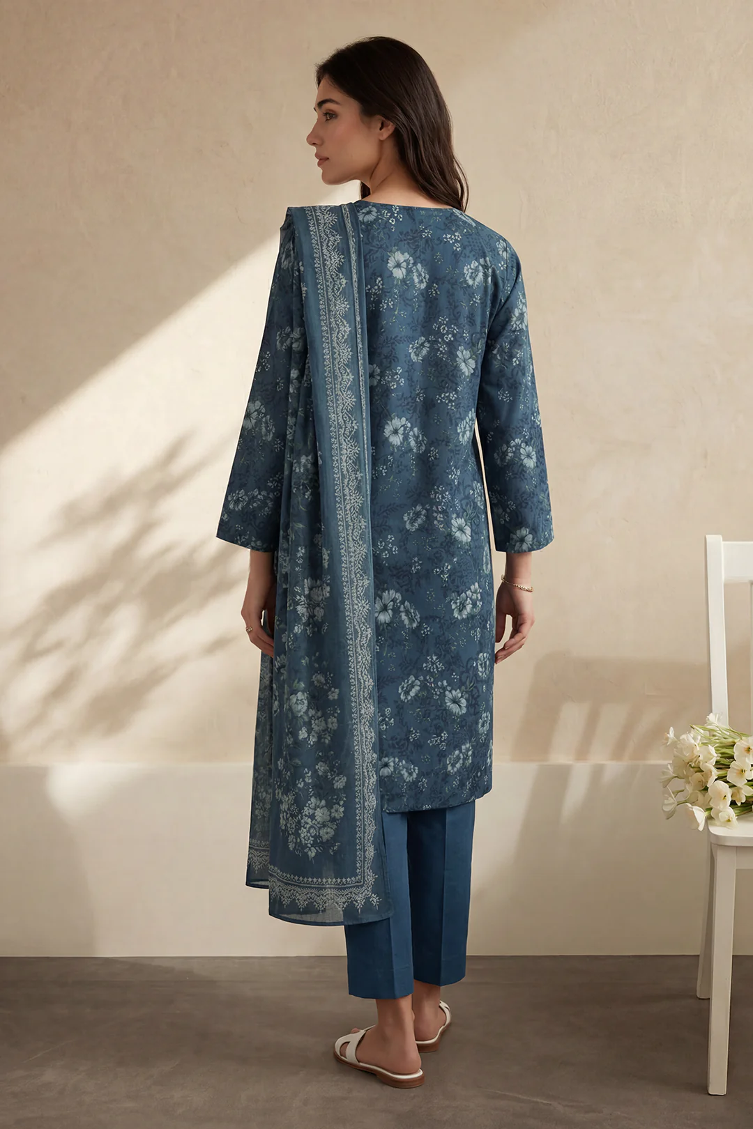 Embroidered Kurta Dupatta Trouser - 2537 - Image 6