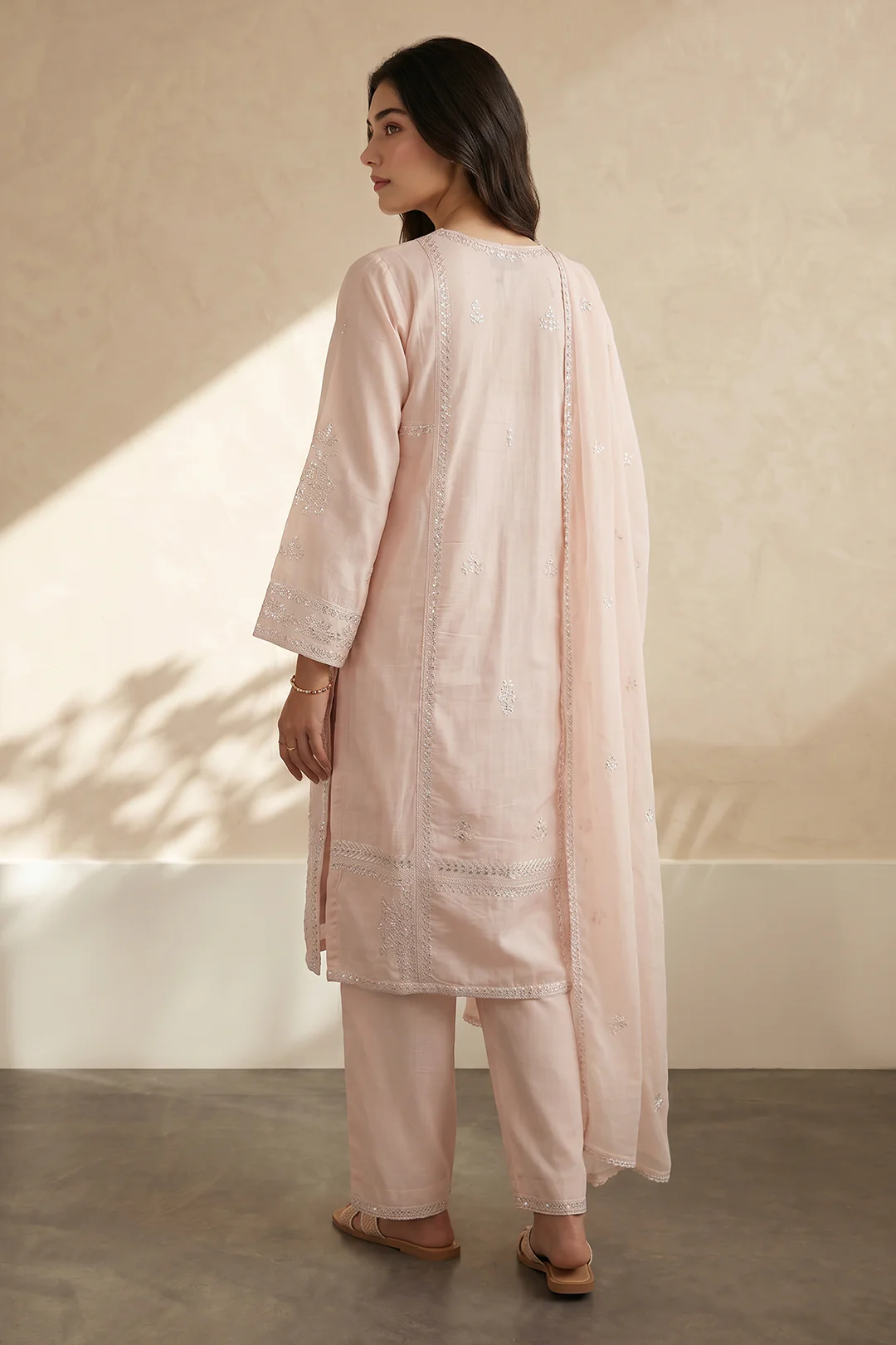 Embroidered Kurta Dupatta Trouser - 3223 - Image 6