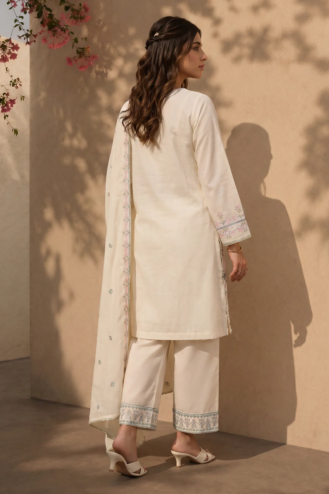 Embroidered Kurta Dupatta Trouser - 3225 - Image 6