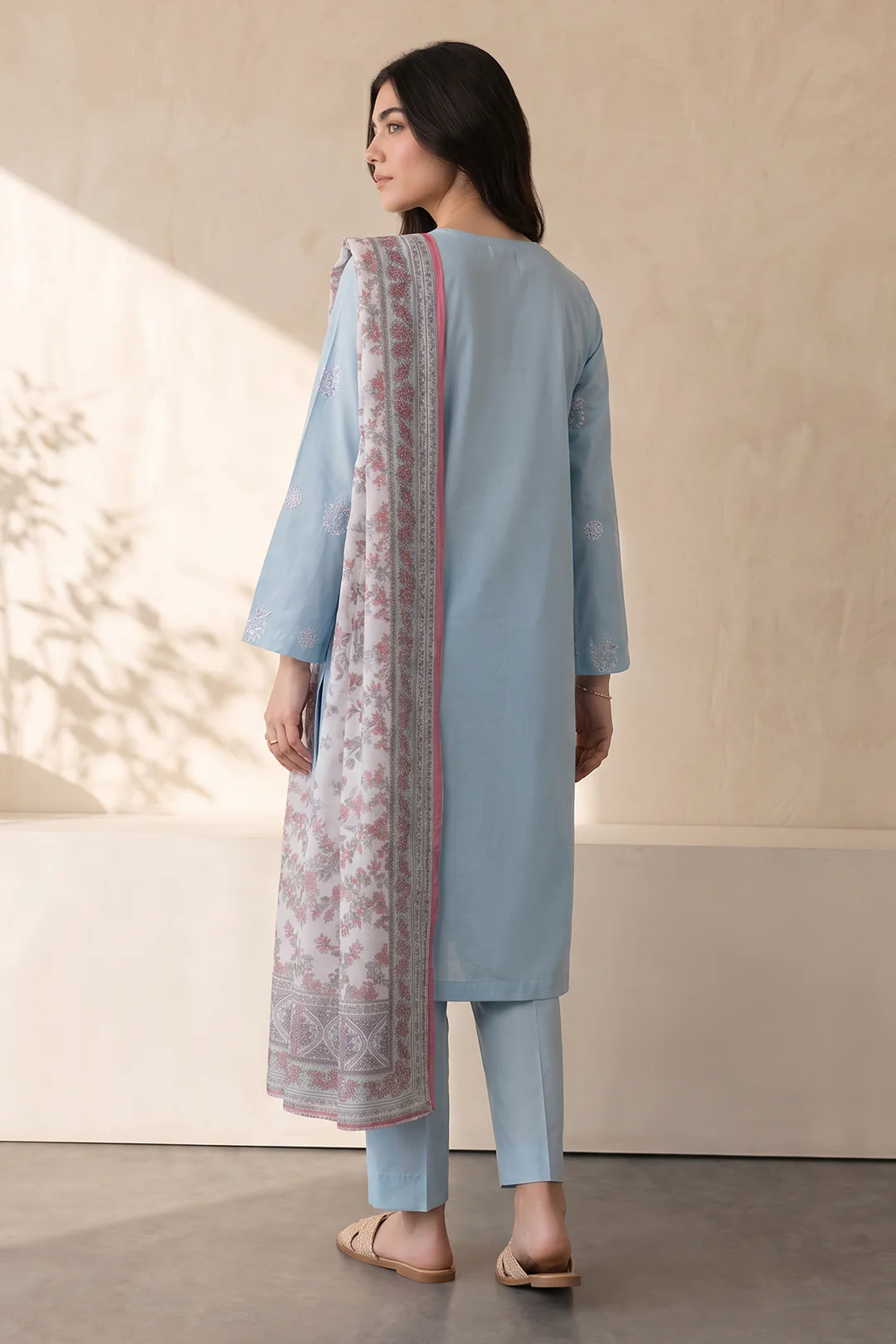 Embroidered Kurta Dupatta Trouser - 3260 - Image 6