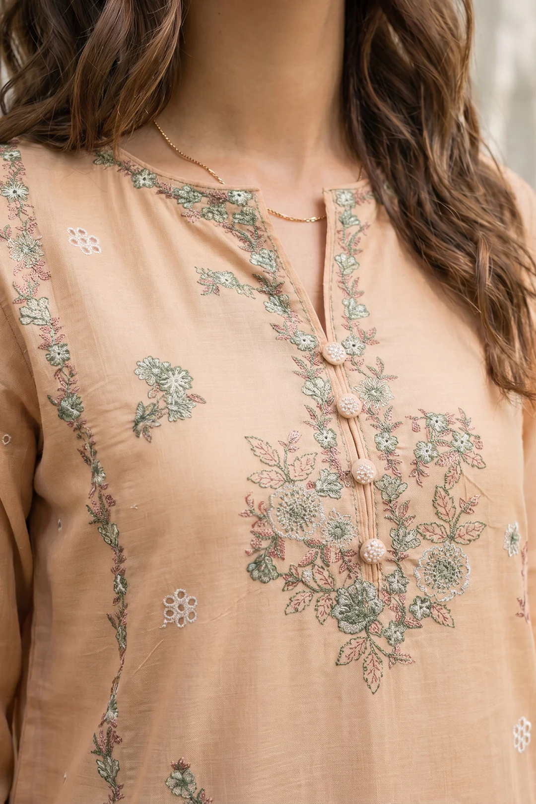 Embroidered Kurta Dupatta Trouser - 3711 - Image 3
