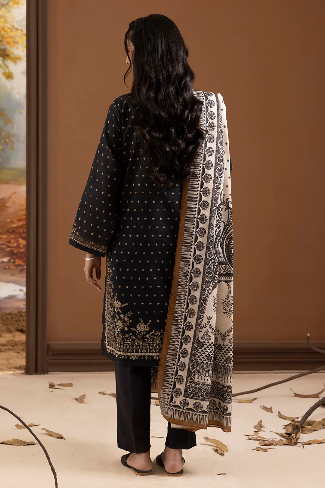 Embroidered Kurta Dupatta Trouser - 3014 - Image 10