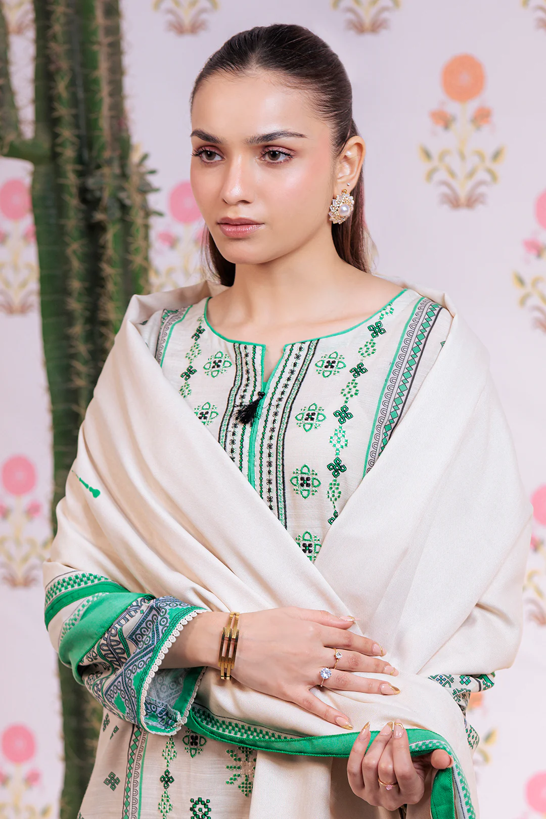 Embroidered Kurta Dupatta Trouser - 3075 - Image 6